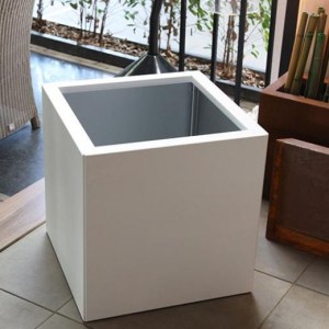Vlakke Bloembak Wit 90x90x70cm A. van Elk BV